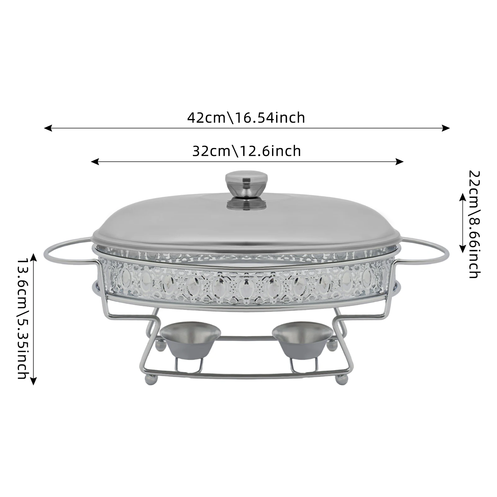 

2L/1.81QT Catering Buffet Servers, Dining Stove, Chafing Dishes for Buffet Restaurants, Snack Bars, Family Gatherings
