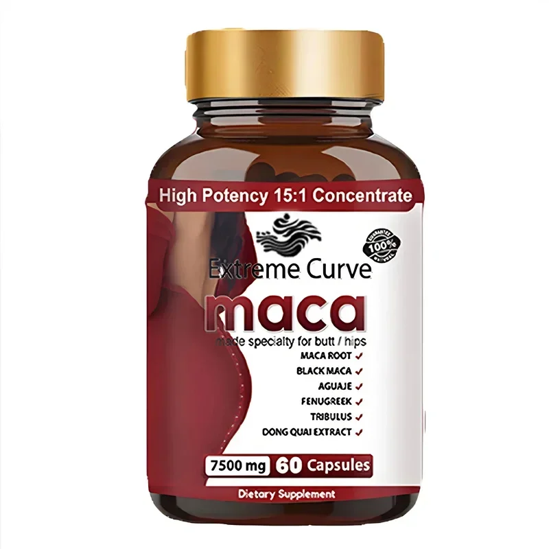 60 Capsules That Are Easy To Swallow Increase Natural Curves for Buttocks and Buttock Growth Supplement