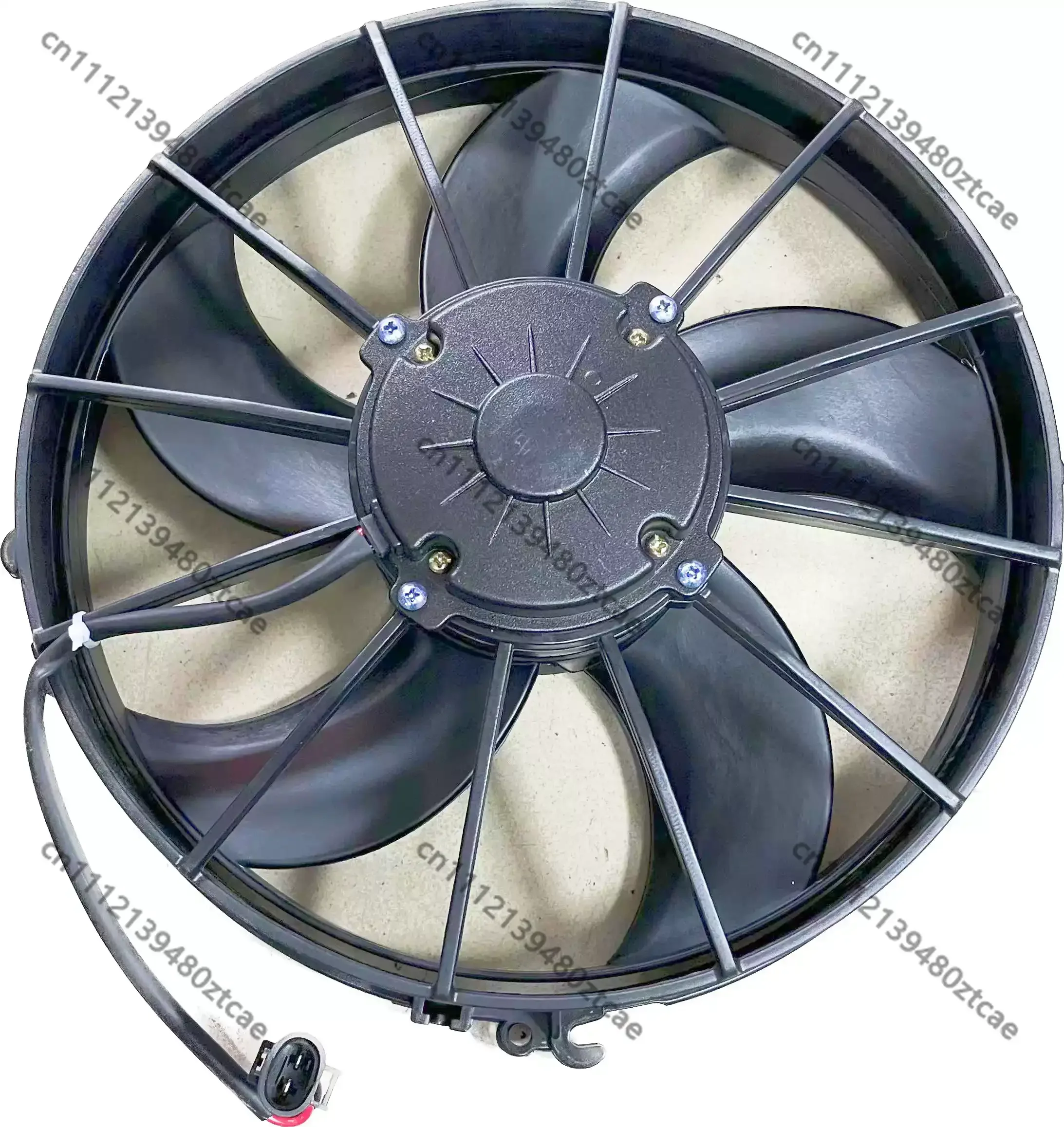 5 Curved Blades Condenser Cooling Fan Air Conditioner Condenser Fan Replacement Parts For Coach Minibus Tour Bus School Bus