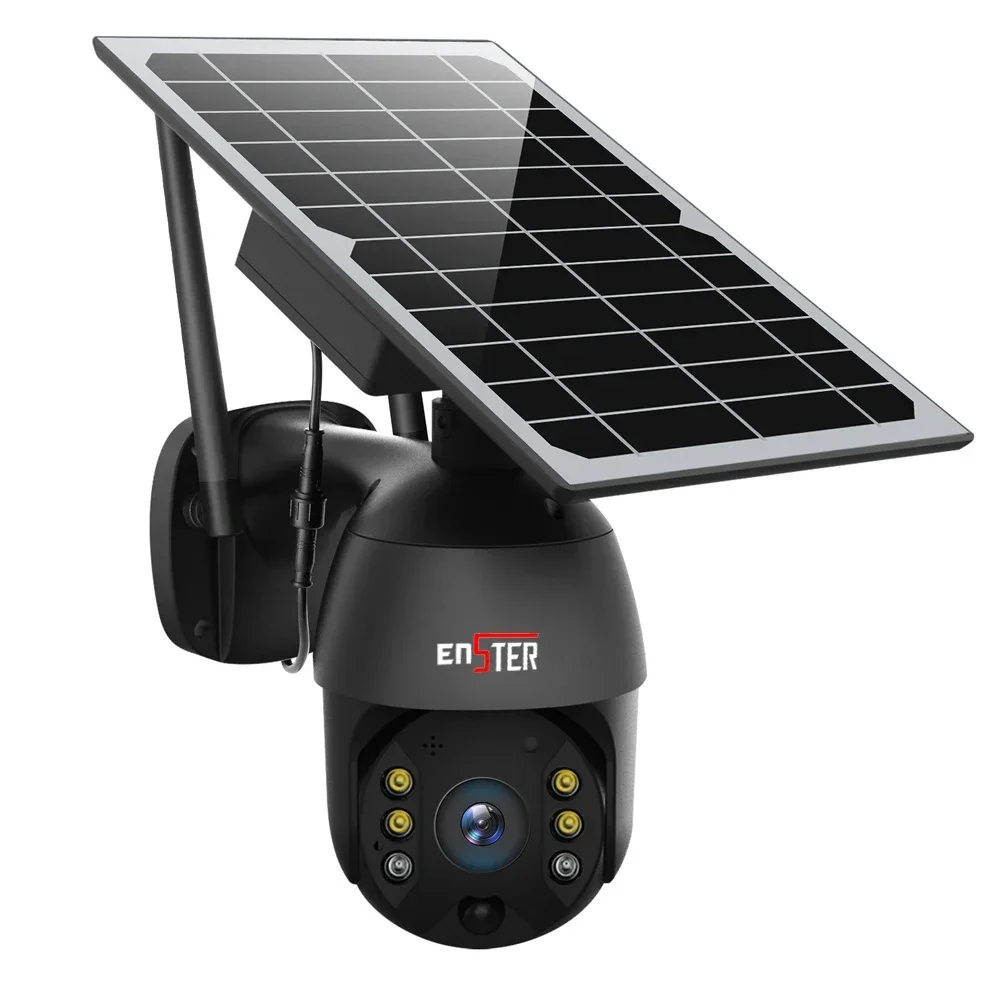 ENSTER Newest PIR Night Vision Outdoor Wireless PTZ WiFi HD Surveillance Security CCTV Network Solar Camera