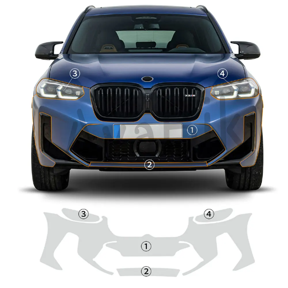 Paint Protection Film PPF for BMW X3M F97 Competition 2022 2023 2024 Body Kit Clear 8.5Mil TPU Transparent Film Body Sticker