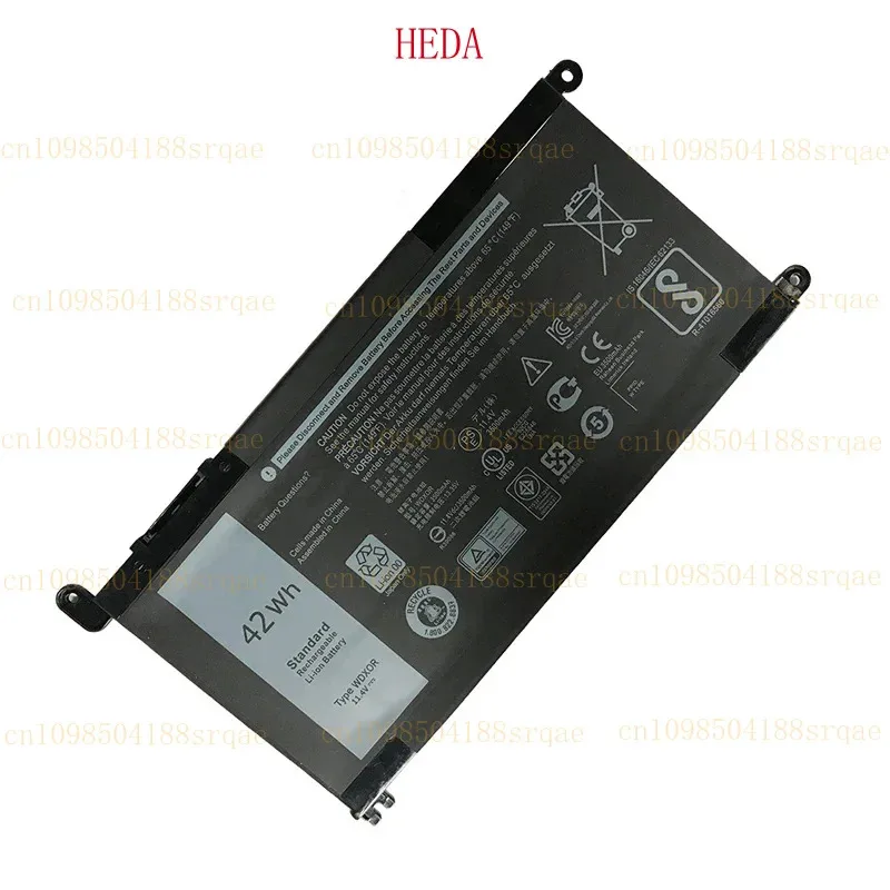 WDX0R batería del ordenador portátil para Dell Latitude 3189 3400 3480 3488 3490 3500 3580 3588 3590 Vostro 14 5468 5471 5481 3480 11,4 V 42Wh