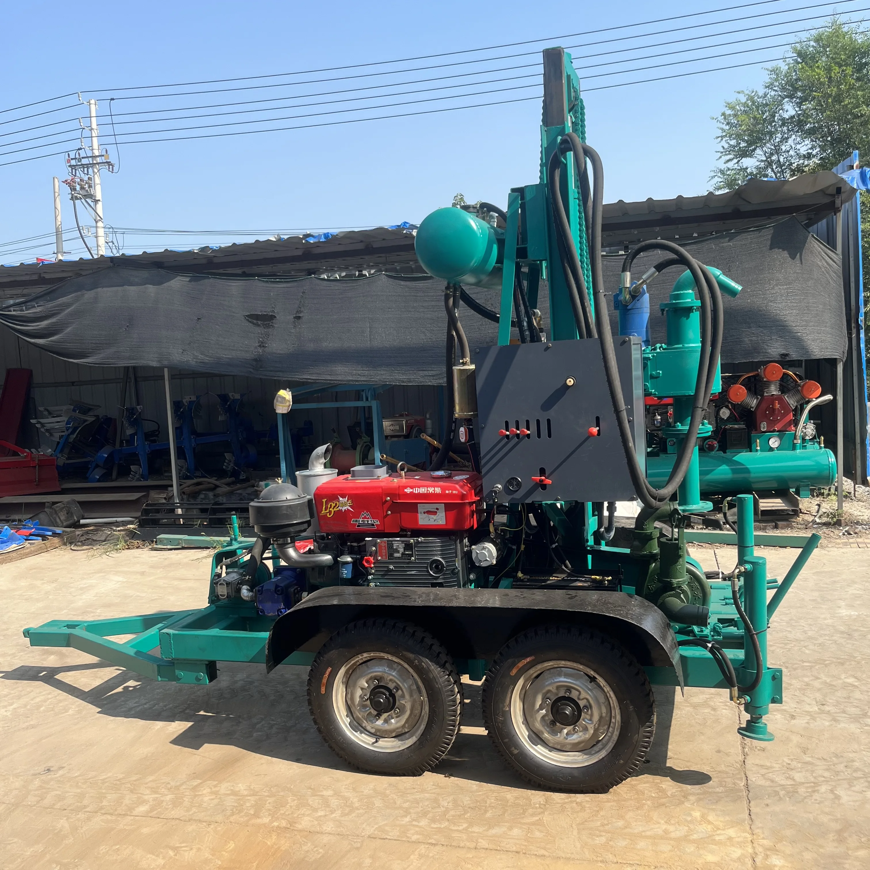 #Factory Direct Sale Max 200m Portable Water Well Borehole Drilling Machine Automatic Small Mini 30HP Diesel Drilling Rig