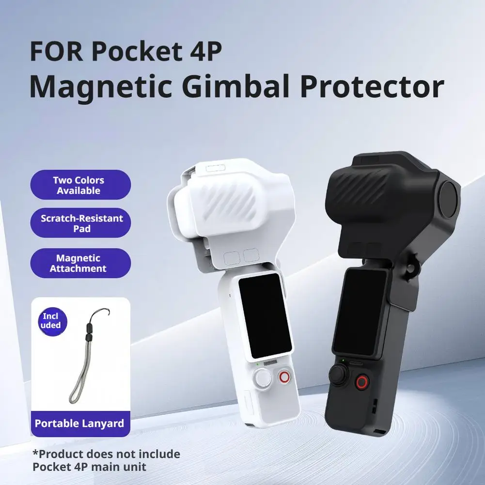 Magnetic Gimbal Protective Cover For DJI Osmo Pocket 4P, Portable Lens Cap Hard Case With Lanyard, Built-in Anti-Scratch Pads