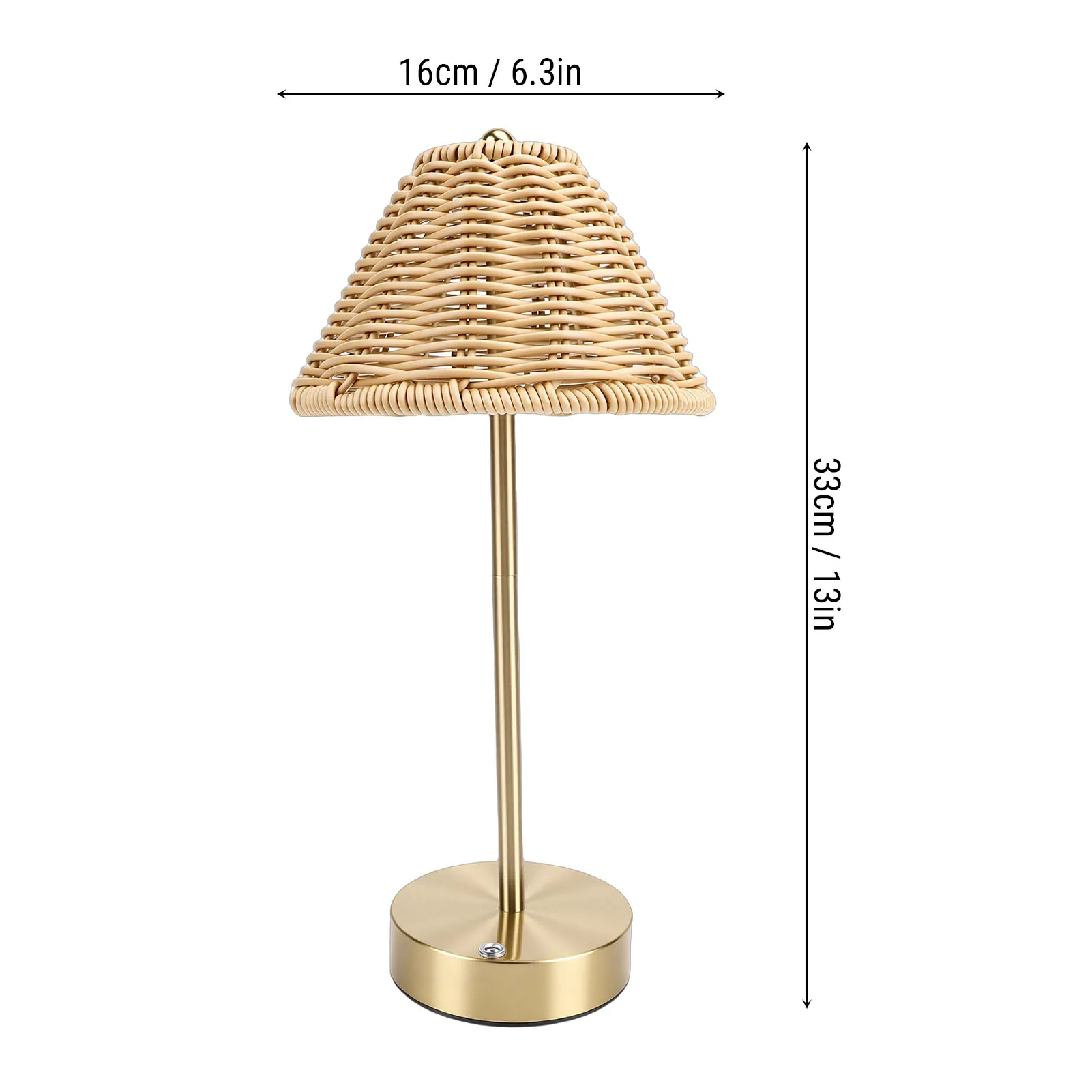 Table Lamp Boho  Eye Caring Rattan Woven USB Powered Bedside Lamp for Bedroom Reading USB Powered Table Lamp