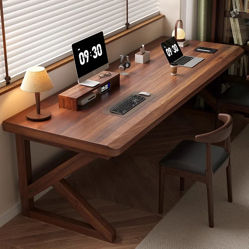 a*-Wooden Modern Office Desk Study Computer Gaming Standing Decoration Bedroom Luxury Office Desk Long Ufficio Trendy Furniture^