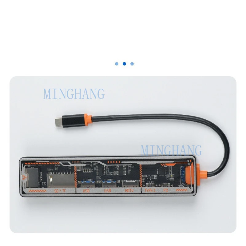 M  8 in 1 Type-C Hub HDMI USB Multiport Card Reader Adapter Laptop Docking Station