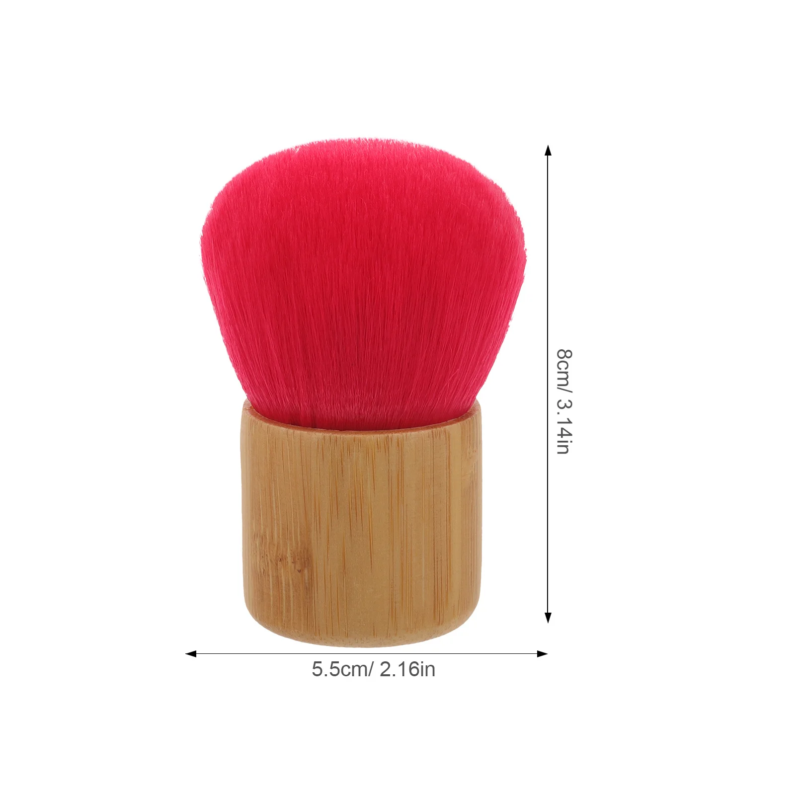 Pennello per cipria per trucco Strumento per fondotinta per fard per il viso Pennello portatile da viaggio per cipria in polvere sfusa per fard in fibra sintetica