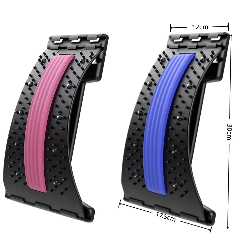 Lumbar Back Stretcher Massager Spinal Relaxer for Back Opening Posture Correction Waist Traction Chiropractic Support for Lower