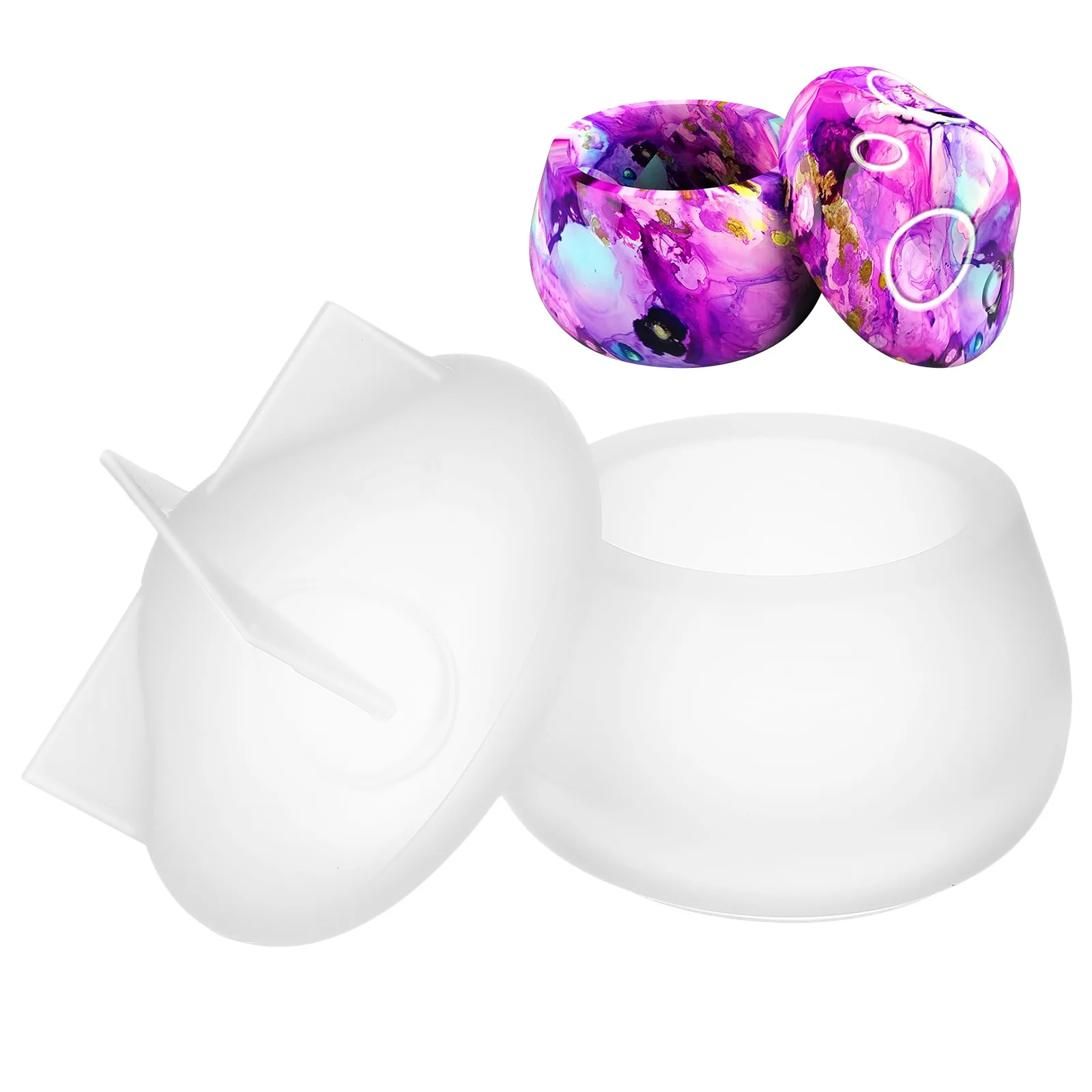 

Mushroom Resin Mold Epoxy Silicone Casting Molds Adorable Design Soft Sturdy Storage Jar Molds for Epoxy Resin