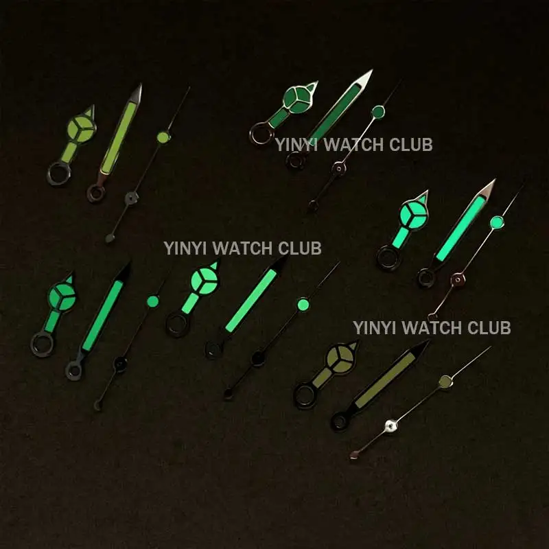 watch hands green luminous hands fit NH35 NH36 4R36 7S Movement Silver Red Blue Black watch accessories with night light