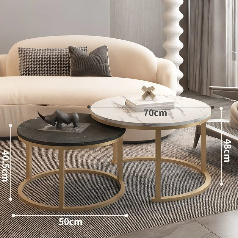 

Tea Tables Living Room Home Round Table Small Apartment Sofa Side Tables Light Luxury Modern Simple Small Table Balcony Mesas