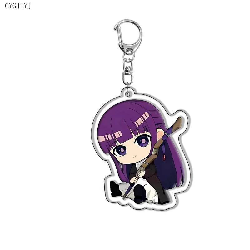 Llavero acrílico de Anime de Frieren en el Funeral, figuras de dibujos animados de Frieren Himmel, Chain Chibi Q Version Bag Charm Chaveio Cosplay