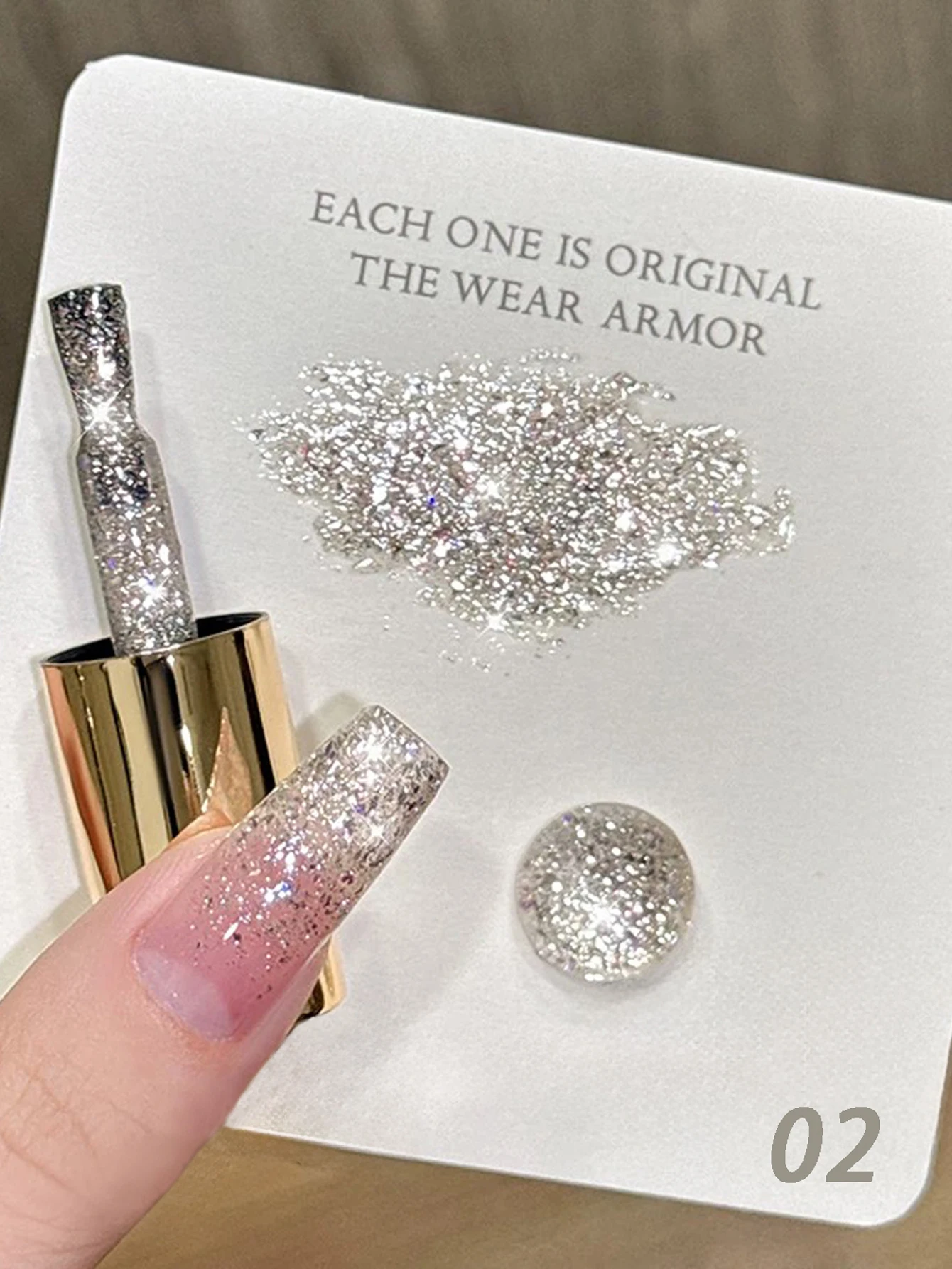 MIANEL 12ML Weißer Nagellack Jimeng Hochzeitskleid Feiner Glitzer-Gel-Nagellack Super Glänzender Glitzer-Nagellack für Nagelkunst-Salon – Detail 9