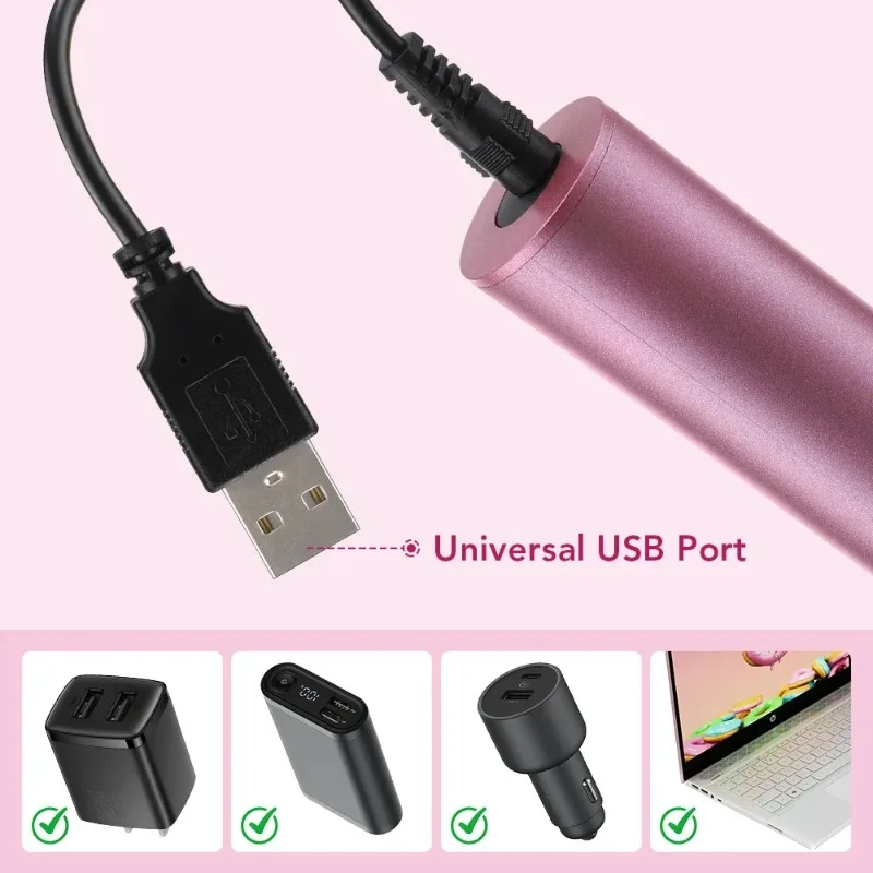 USB Electric Foot File Callus Remover Pedicure Machine with 60 Replacement Sandpaper Disks