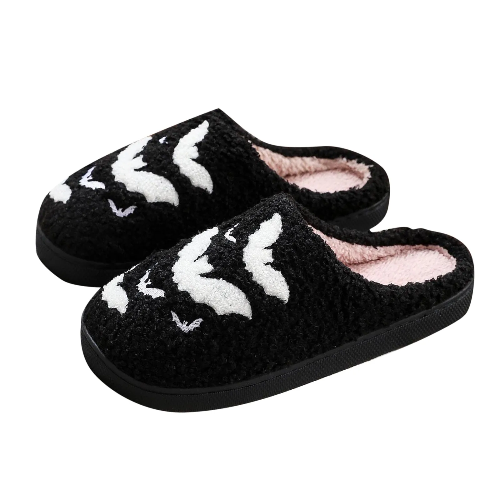 Halloween Style Fashion Personality Cotton Slippers Male and Female Home Winter Skull Screaming Smiley Big Size pantofle