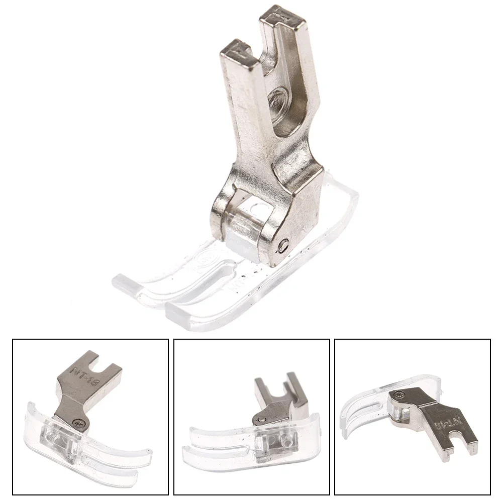 1 szt. NT-18 stopka dociskowa 3.5x3.2cm z przeźroczyste tworzywo sztuczne płyta podstawowa dla przemysłowa maszyna do szycia stebnówka do szycia