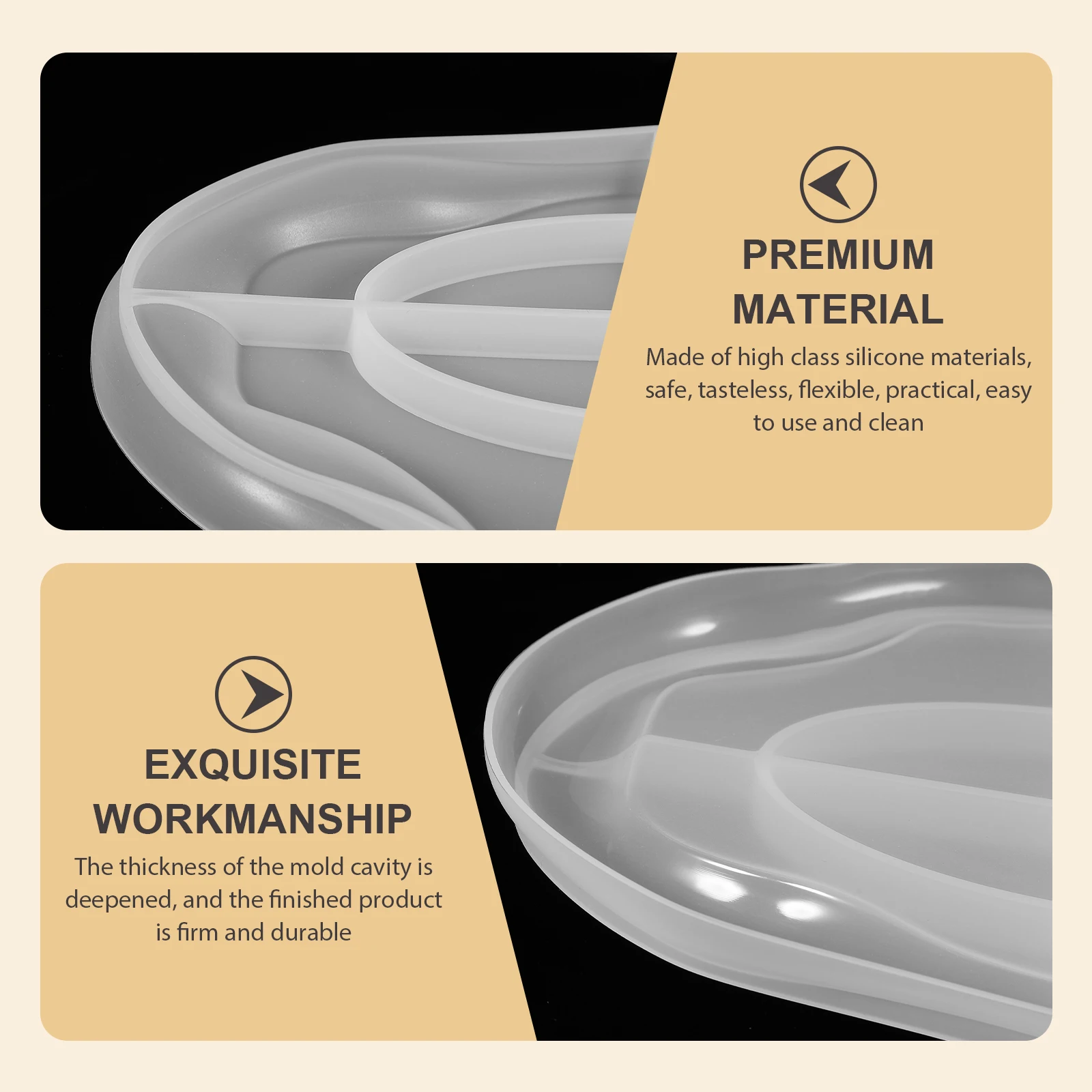 

Silicone Diy Jewelry Tray Casting Mold Epoxy Tray Mold For Jewelry Decorative Storage Crafts Coaster Resin Molds