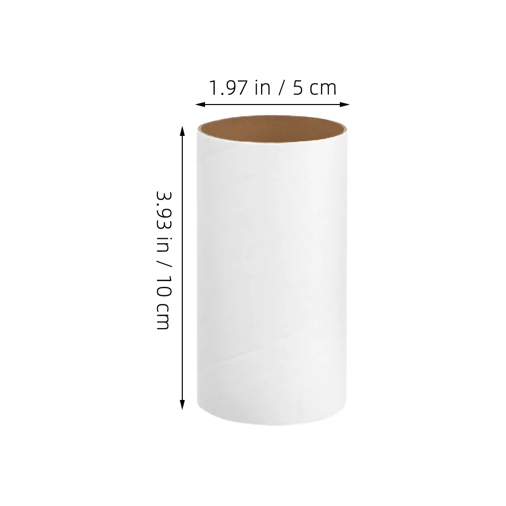 20 Pcs Paper Roll Craft for Kids Toilet Tubes DIY Accessory Cardboard White Child