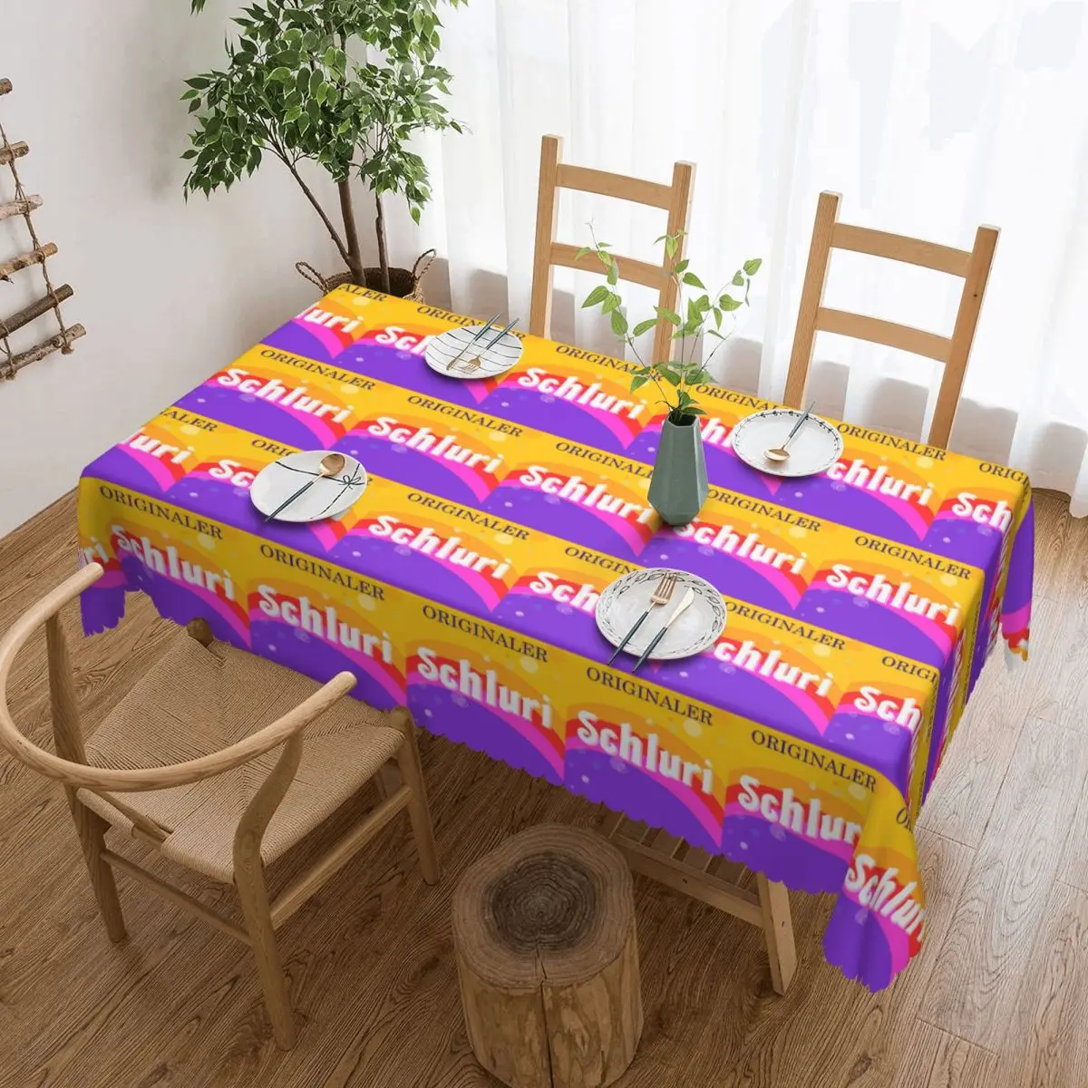 Paulaner Spezi Parody Original Schluri Custom Rectangular Tablecloth Oilproof Table Cover for Dining Events Table Cloth