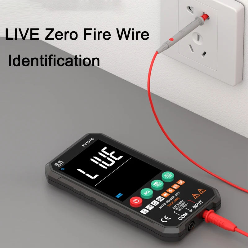 FY107C Smart Digital Multimeters Professional Color Screen DC NCV Auto Range temp Voltage Capacitance Analog multimetro Tester