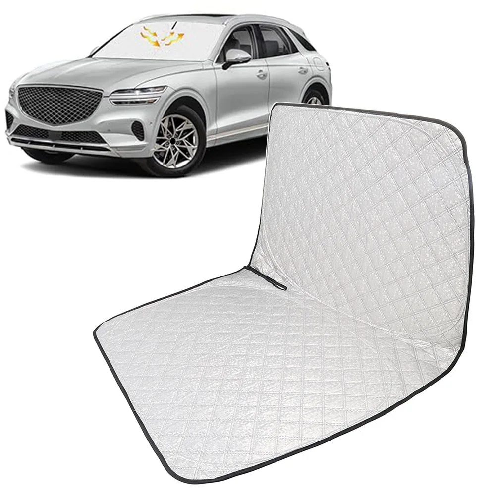 

Car Foldable Front Windshield Sun Shade Visor Protector Custom For Genesis GV70 2022-2025 Wear Resistant