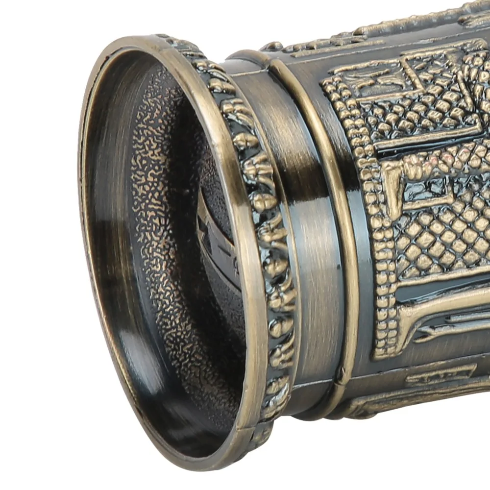 Shot Glasses Bronze Metal Shot Glass Pharaoh Ramses Embossed Retro Whiskey Cup Mini Bronze Shot Cup For Tequila
