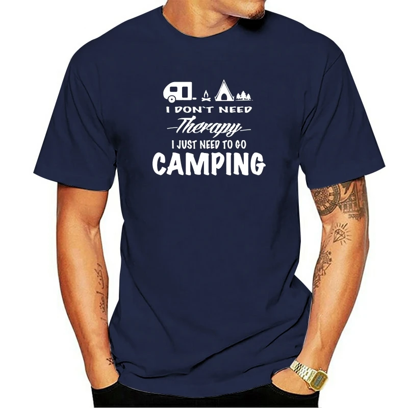 

Футболка «Я не нужна терапия, мне нужна» для кемпинга, футболка Life Camp S Happy Funny Traveler, футболка с рисунком национального леса
