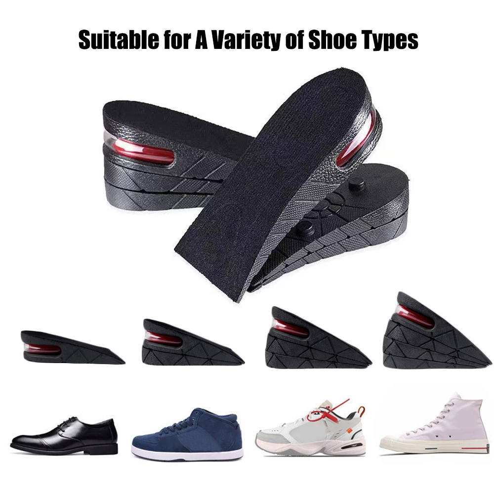 Height Increase Insoles for Men Women Elevator Shoes Insole Foot Pads Adjustable Heel Lift Inserts Heightening Insoles 3-7.5cm