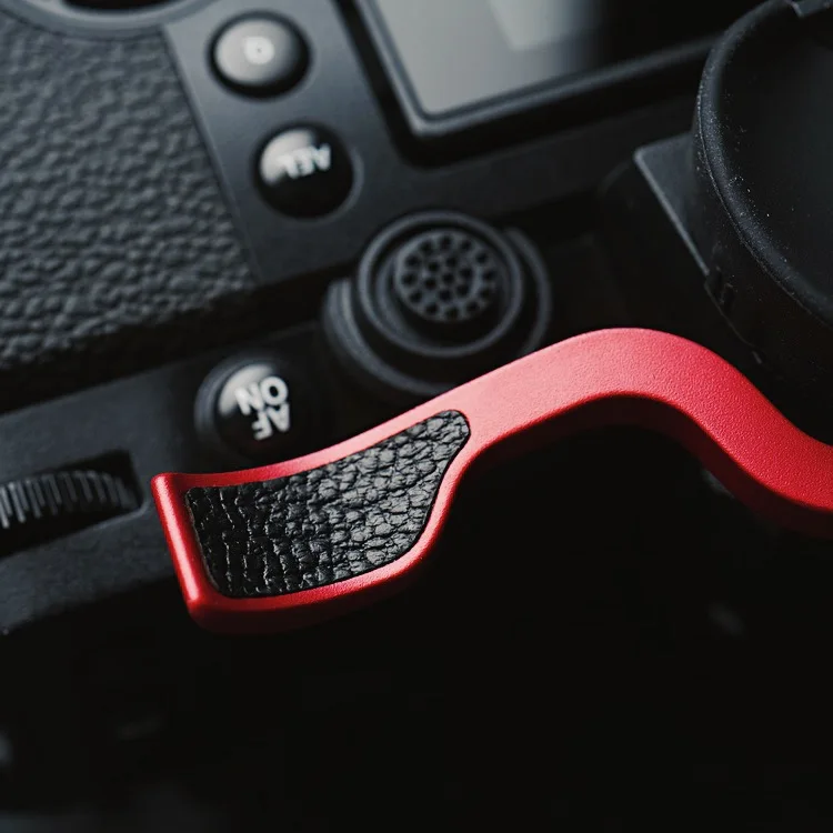 الألومنيوم غطاء الحذاء الساخن الإبهام حتى قبضة ل فوجي فوجي فيلم X-H2s X-H2 قبضة اليد الكاميرا مع الجلود ملصقا