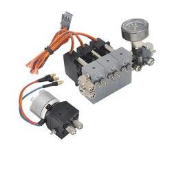 Kit idraulico RC 3CH Mini valvola valvola di sfiato della pompa dell'olio per l'aggiornamento Huina 580 592 1593 1594 EC160E E010 1:14 parti dell'escavatore in metallo