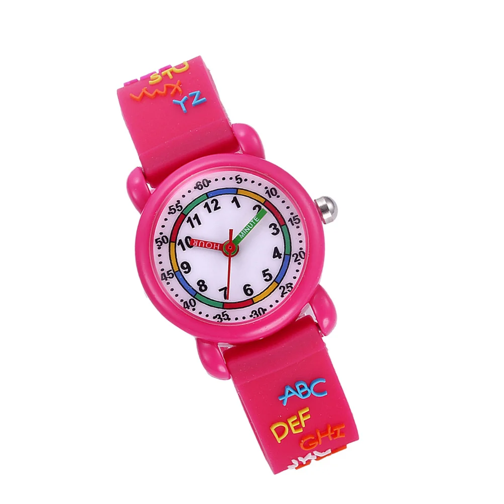 1pc Fashion Cartoon Watch Watch Cartoon Quartz Wristwatch For Adjustable Strap Birthday Gift Rosy