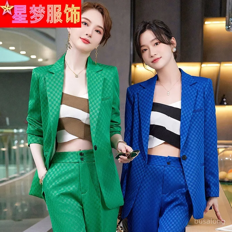 

2022 New Autumn and Winter Long Sleeves Business Women's Clothing Suit Business Formal Wear White-Collar Workwear Graceful Fashi