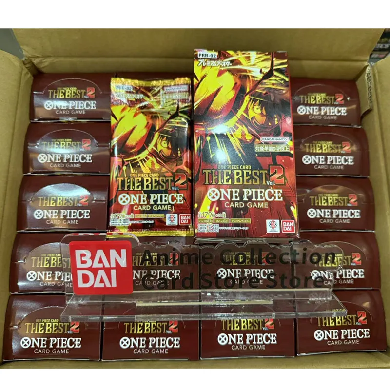 

Bandai Genuine One Piece Card OPCG PRB02 Japanese Gold Box Deluxe Supplement Anime Collection Card Kids Toys Gift