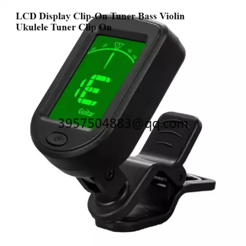 LCD Display Clip-On Tuner Bass Violin Ukulele Tuner Clip On