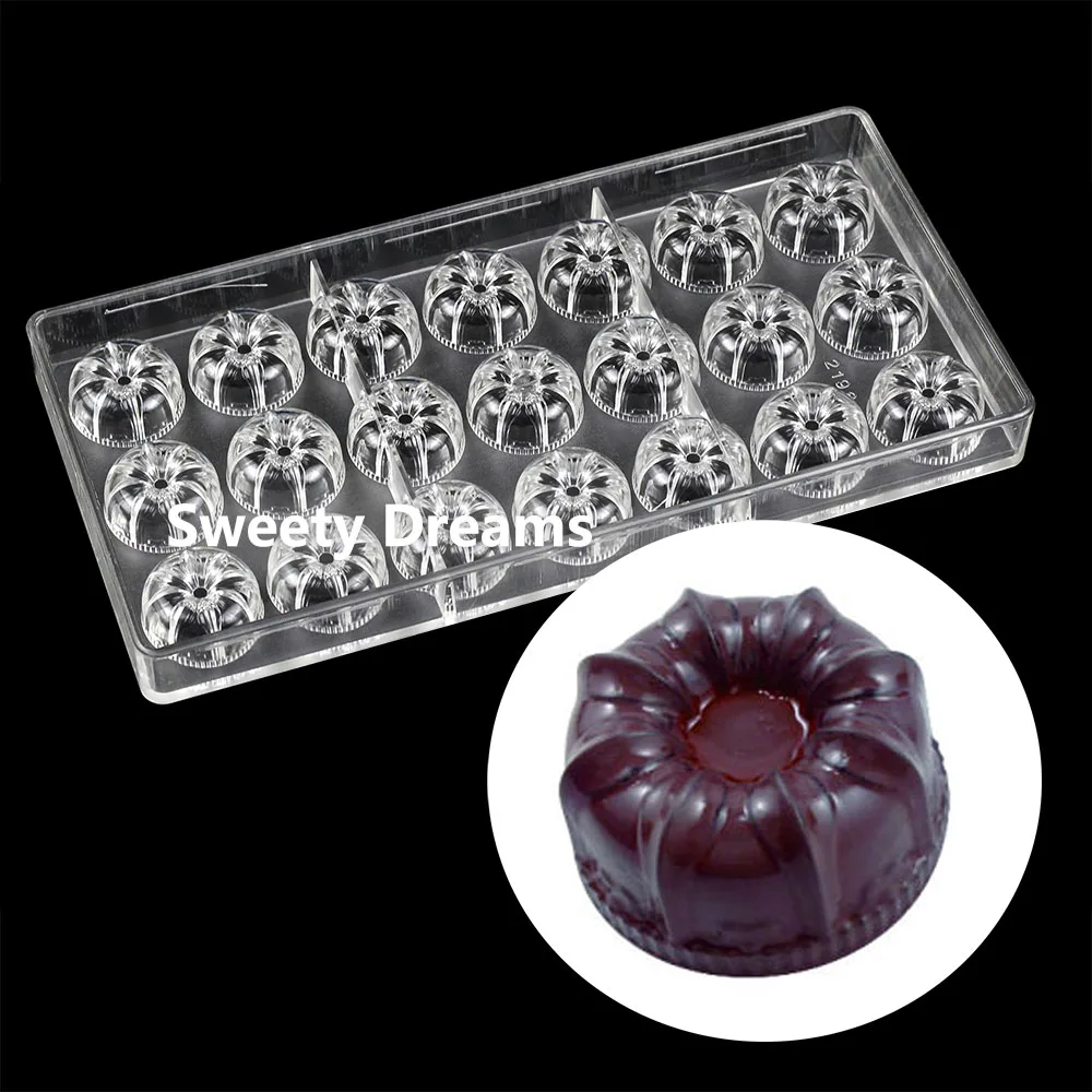 Classic Belgian Flower Shape Polycarbonate Chocolate Mold Baking Cake Sweets Candy Mould Bonbon Confectionery Tool Bakeware