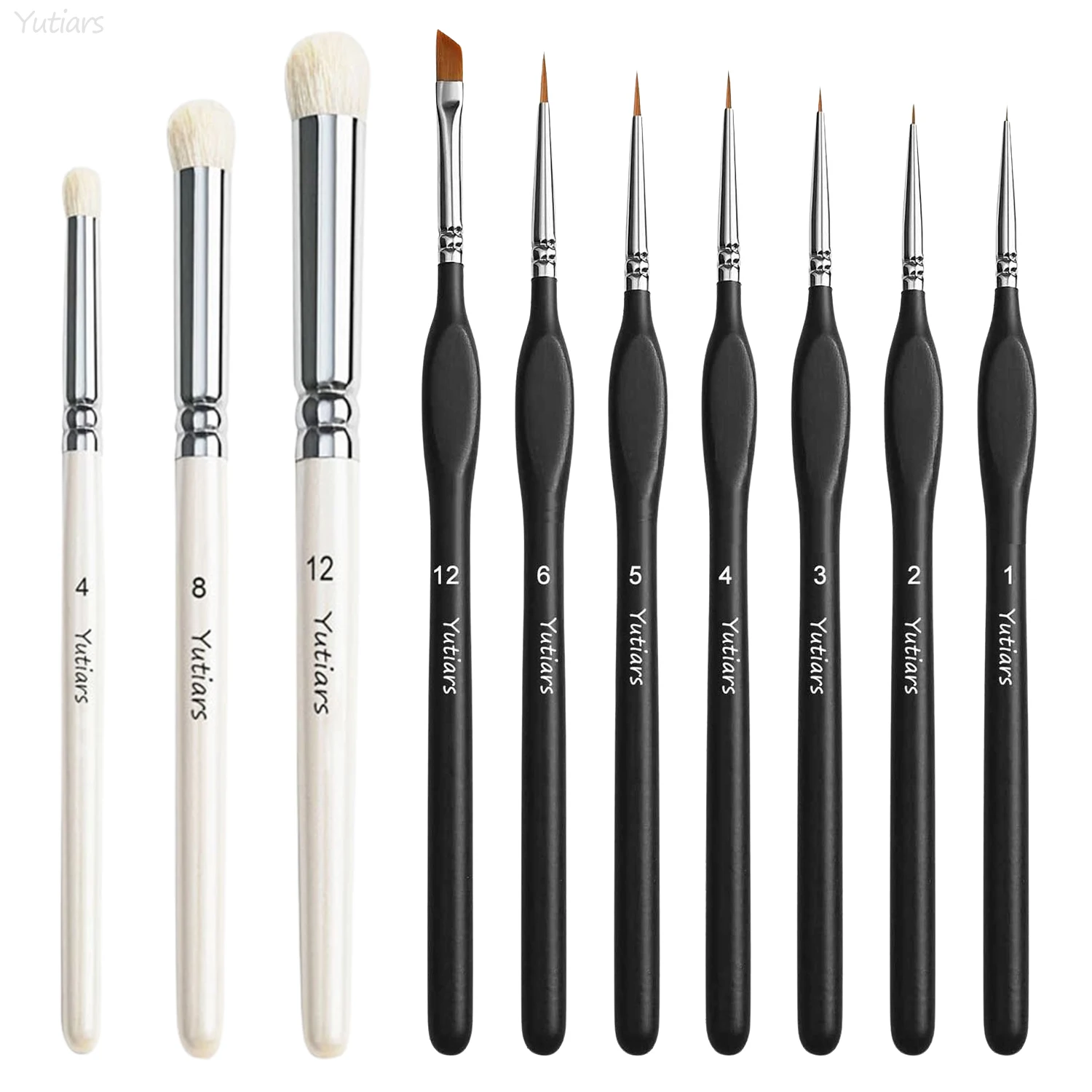 Miniature Paint Brushes Yutiars 3/7/10pcs Tiny Detail Paint Brush Set, Fine Detail Brushes for Acrylic, Watercolor, Oil