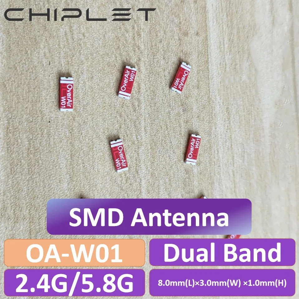 20Pcs SMT Antenna OA-W01 Dual band WIFI 2.4G 5G 5.8G Built In Antenna OA W01 8.0*3.0*1.0mm