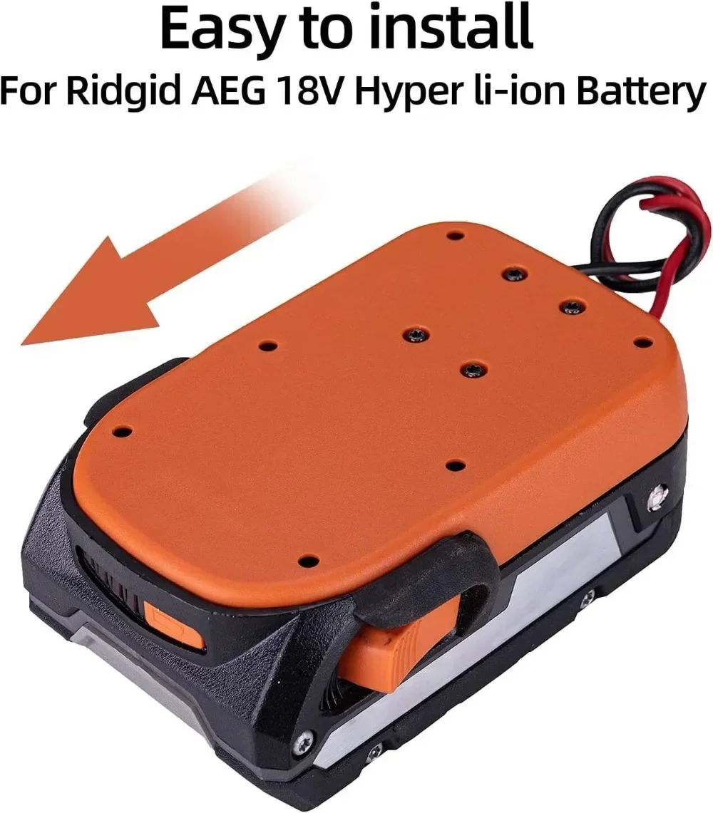Imagem -02 - Power Wheel Adapter para Ridgid Li-ion Battery Dock Faça Você Mesmo Conector de Alimentação para rc Car rc Truck Robotics Aeg 18v 12 Gauge