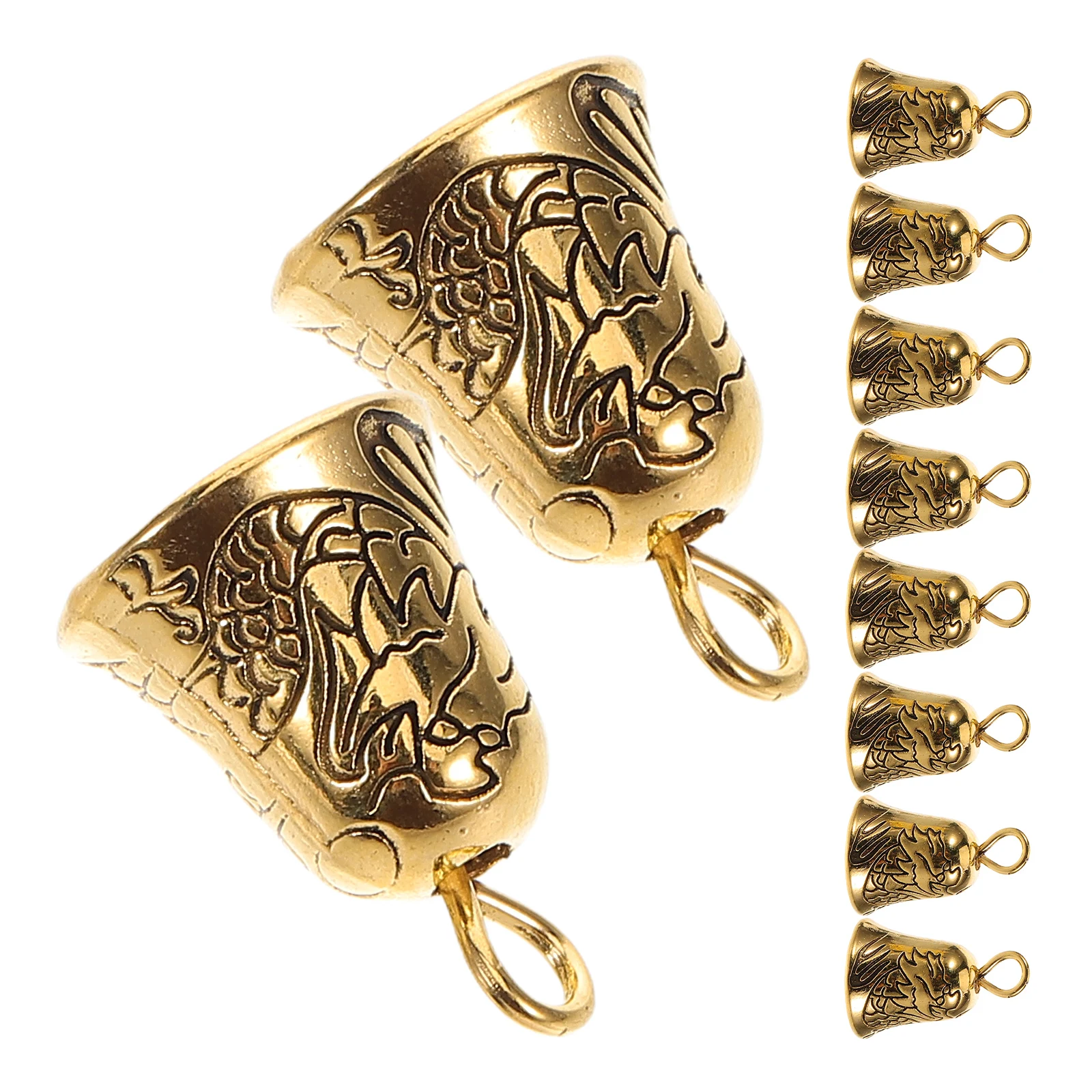 

10pcs Bell Pendant Craft Small Bells Necklace Feng Shui Ornaments Jewelry Mini Jingle DIY Christmas Decor Iron Charm