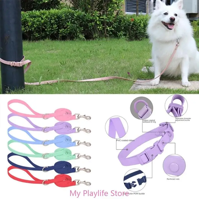 Outdoor Waterproof Dog Collar Macaron Color Adjustable Collars for Medium Large Dog Walking Training Pet Accessories