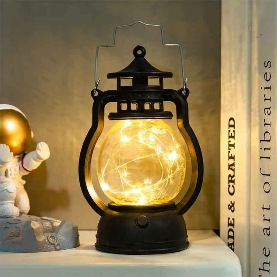 Creativity Candle Holders lantern for Table Retro Flameless Kerosene Lamp Desktop Candlestick Chandelier Christmas Home Decor