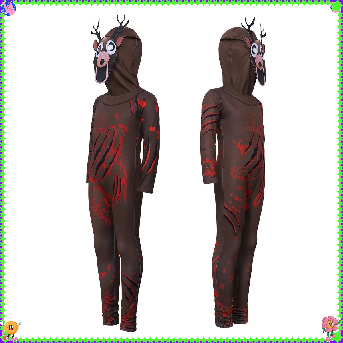 حار 99 ليال في الغابة الغزلان زي البومة تأثيري الزي هالوين زي للطفل كابوس الرنة هدية الكريسماس