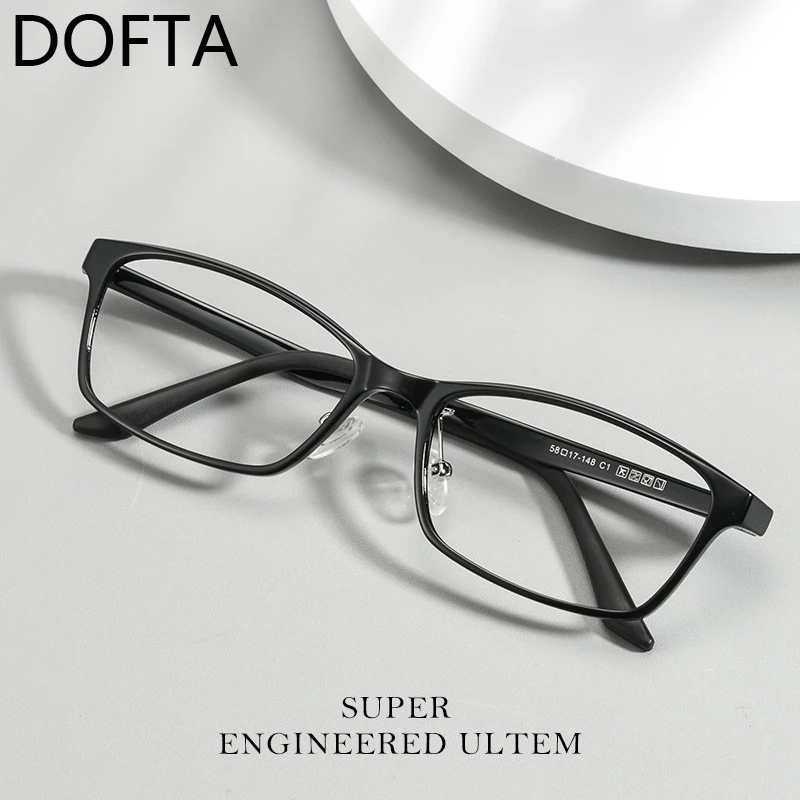 

DOFTA оправа для очков по рецепту мужская Ultem прямоугольная оправа для очков для близорукости женская оправа для очков