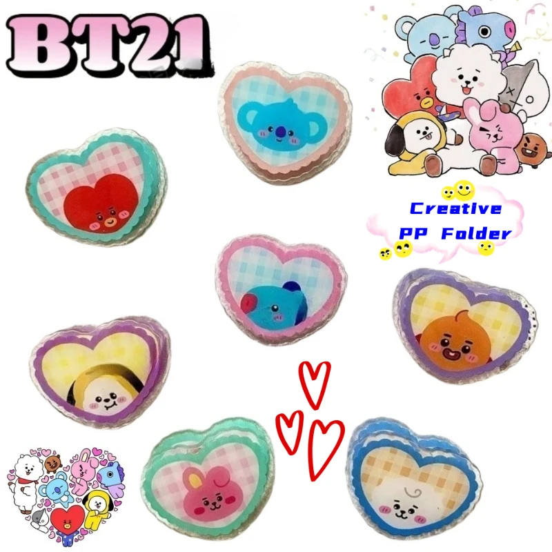 

Новые двусторонние акриловые PP-клипсы BT21 RJ Koya Chimmy Shooky: креативные и удобные канцелярские зажимы для студентов