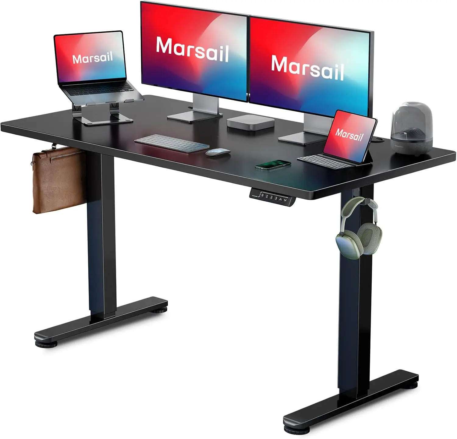 

Electric Standing Desk Adjustable Height, 48 * 24 Inch Sit Stand up Desk for Home Office Furniture Computer Desk