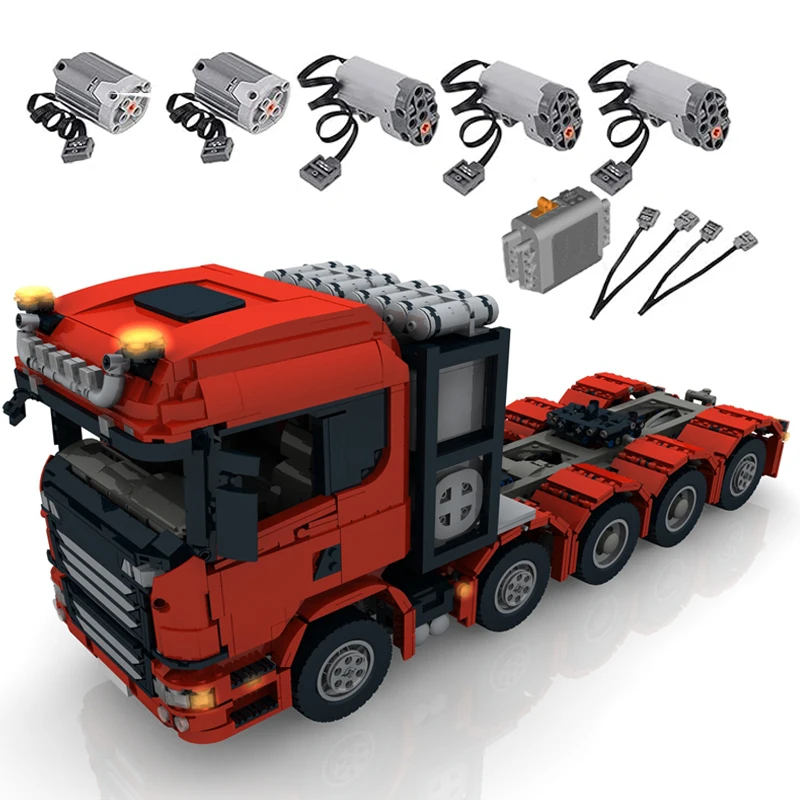 3937PCS 10x4 SLT Engineering Container tractor unit Dump Truck trailer Tower Head DIY creative Child Toy gift technology Blocks