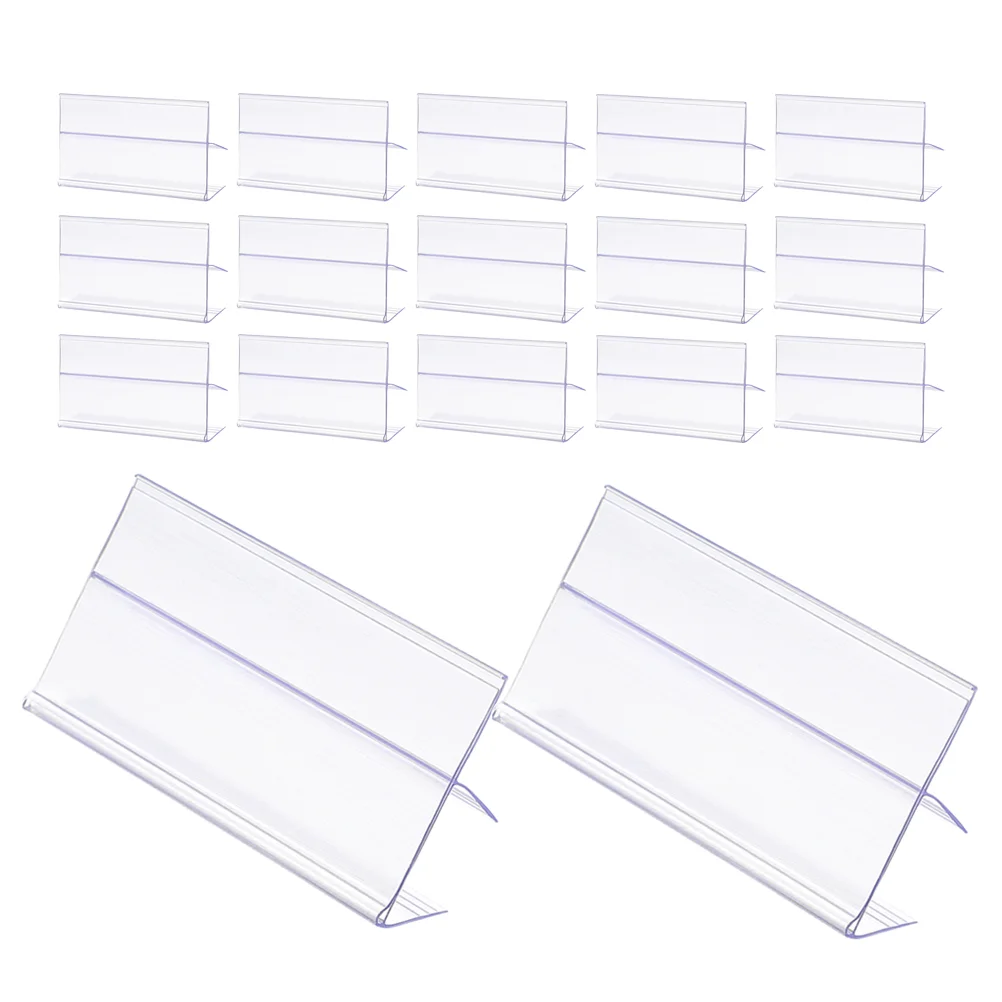 25 Pcs Price Sign The Label Display Holder Plastic Shelf Labels Stand