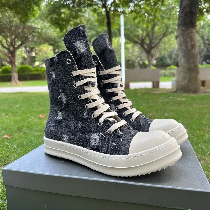 

High Street Washed Versatile Denim Shoes Men Women Classic Fashion Comfortable Canvas Casual Sneakers