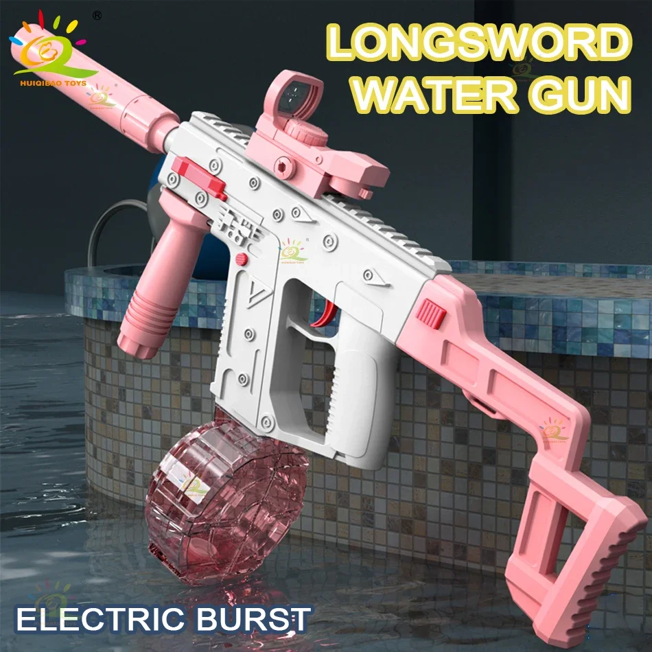 Electric Automatic Burst Submachine Sword Water Gun Firing Fight Summer Outdoor Beach Shooting Game Toys for Children Boys Gifts